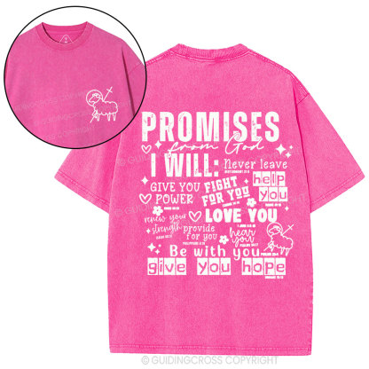 Promises From God Christian Washed T-Shirt