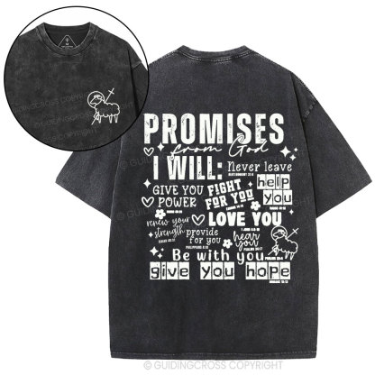 Promises From God Christian Washed T-Shirt