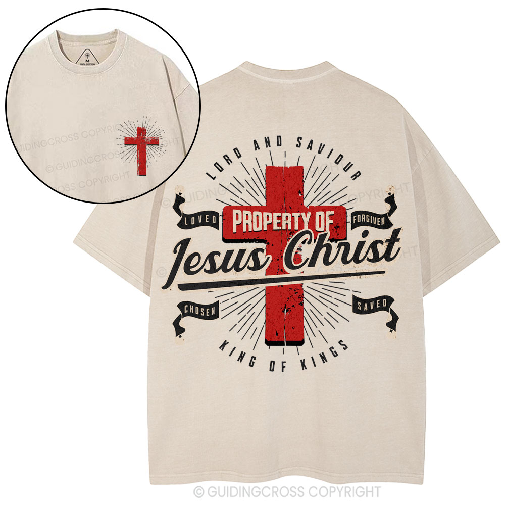 Property Of Jesus ChristChristian Washed T-Shirt