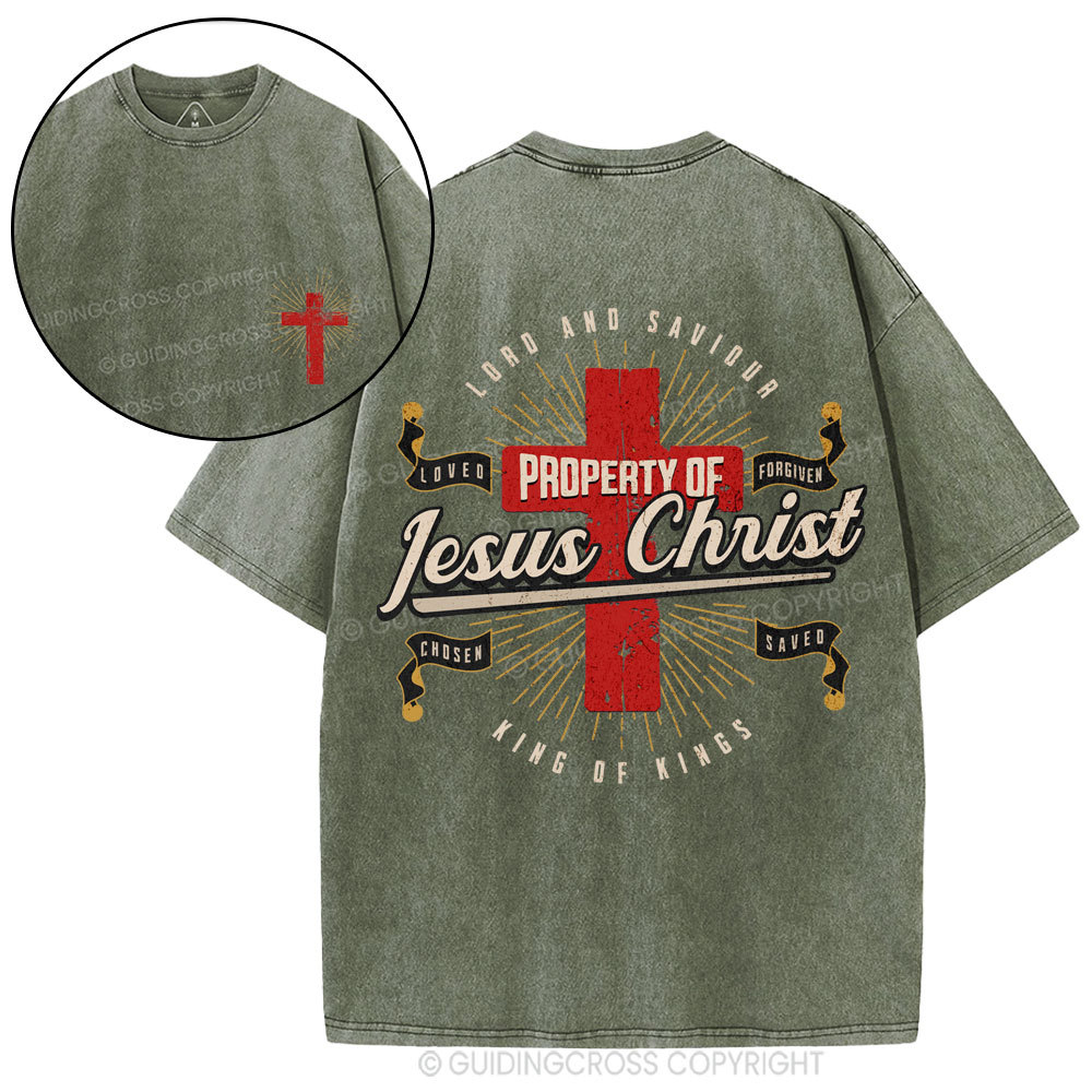 Property Of Jesus ChristChristian Washed T-Shirt