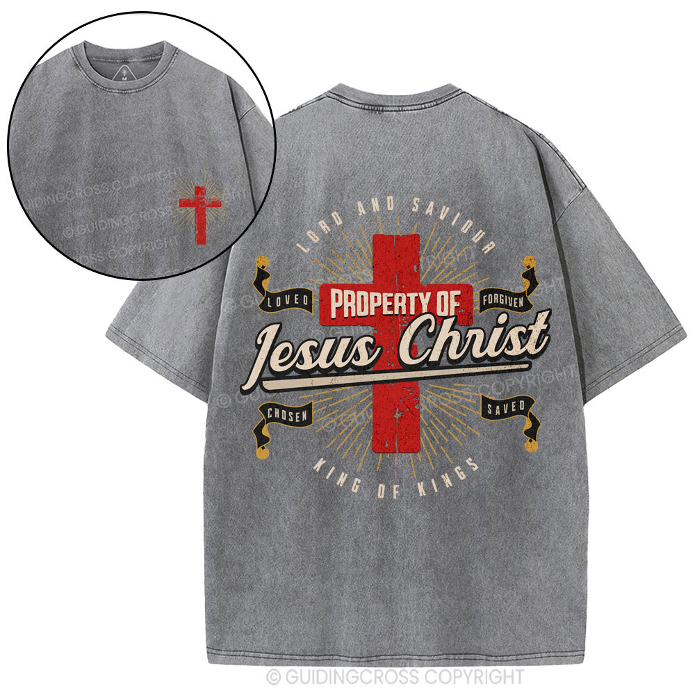 Property Of Jesus ChristChristian Washed T-Shirt