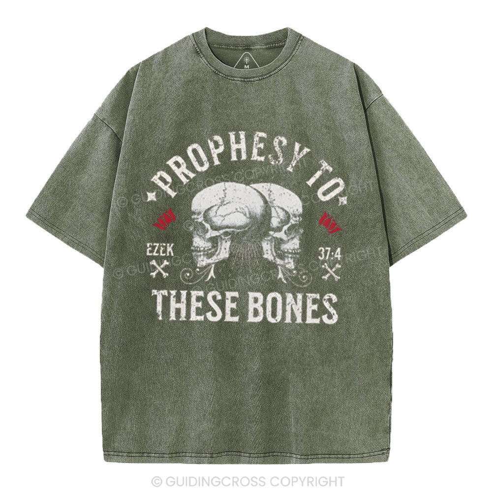 Prophesy To These Bones Christian Washed T-Shirt