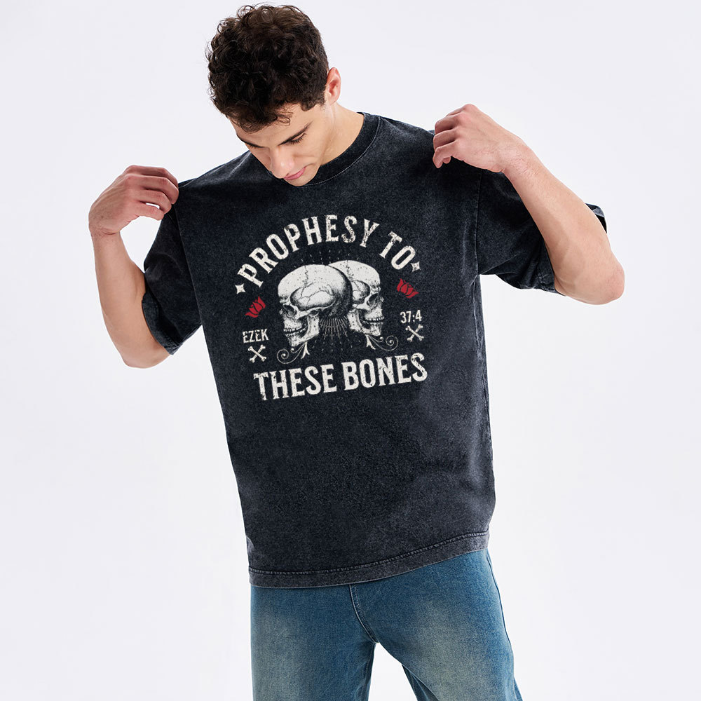 Prophesy To These Bones Christian Washed T-Shirt