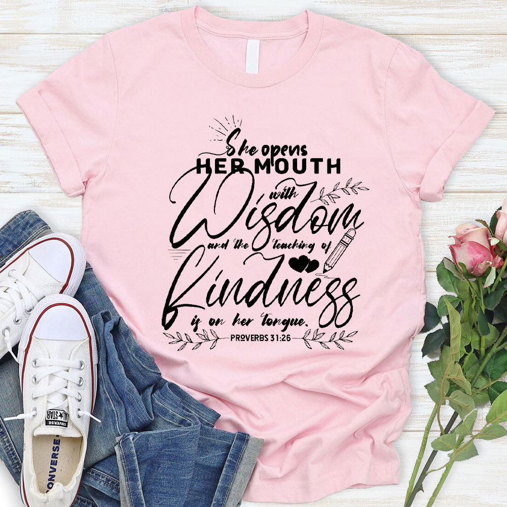 Proverbs 3126 Teacher Christian T-Shirt
