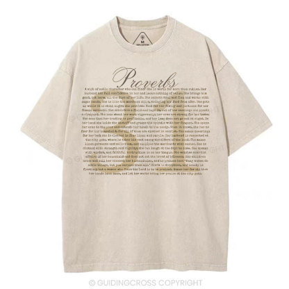 Proverbs Christian Washed T-Shirt
