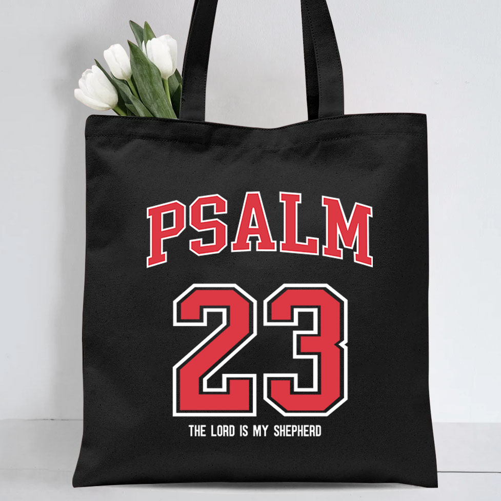 Psalm 23 Christian Canvas Tote Bag