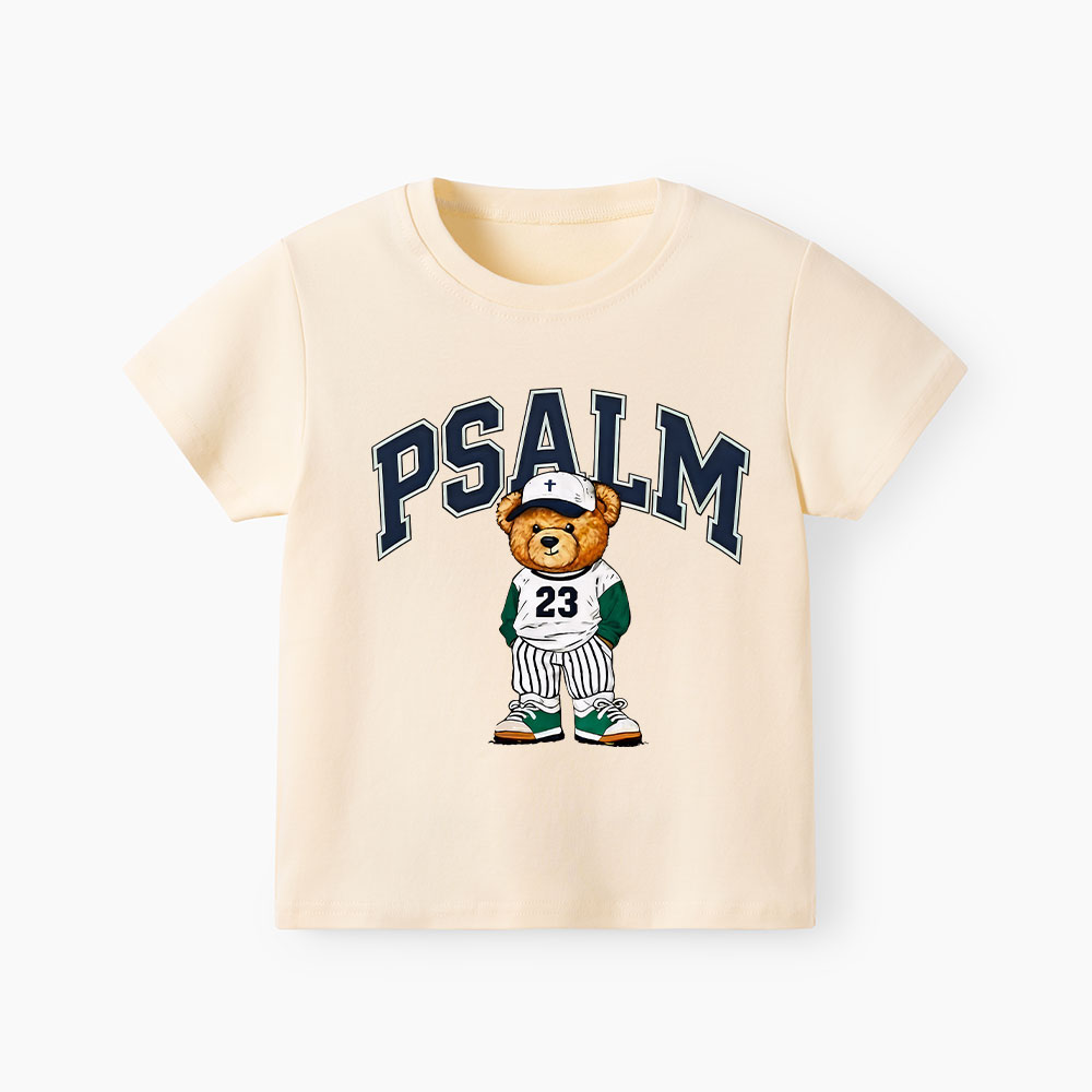 Psalm 23 Bear Christian Kid T-Shirt