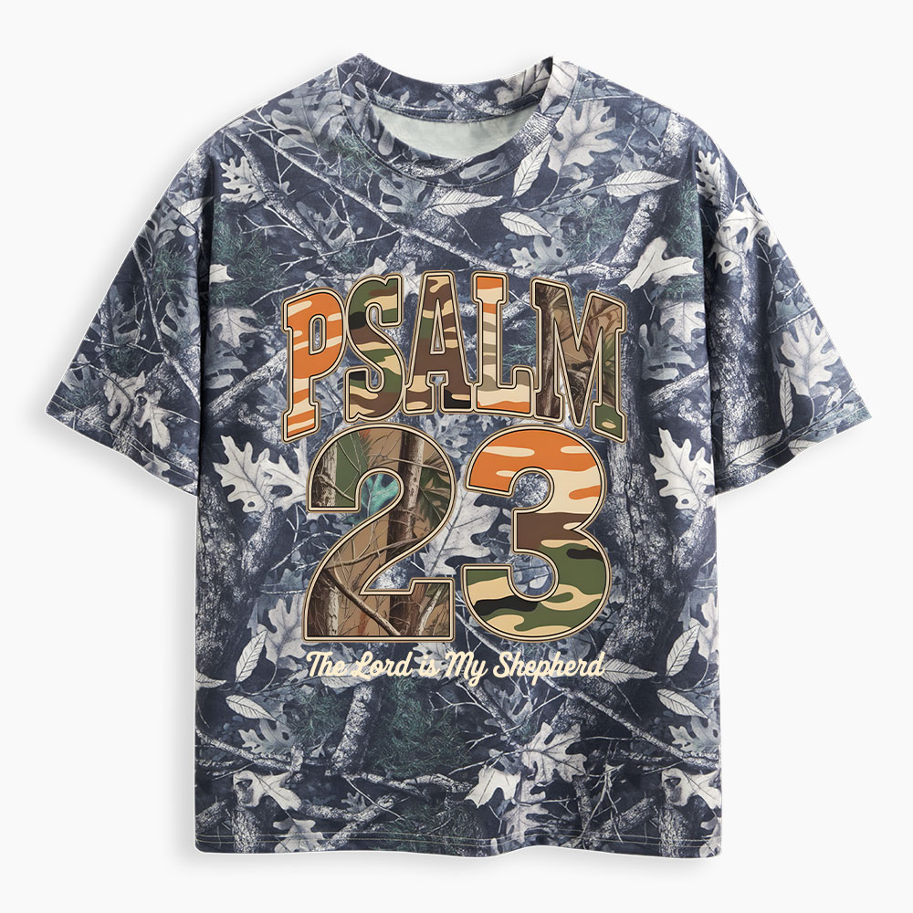 Psalm 23 Christian Camo T-Shirt