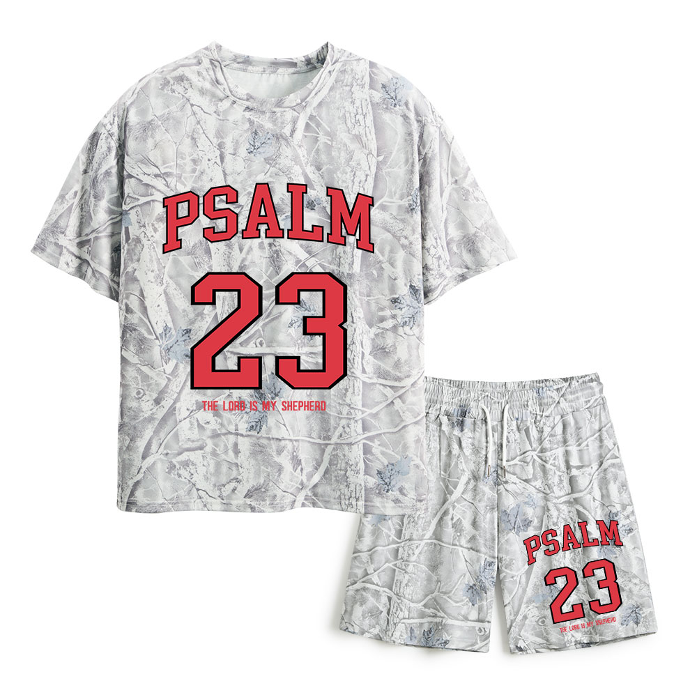 Psalm 23 Christian Camo T-Shirt & Shorts