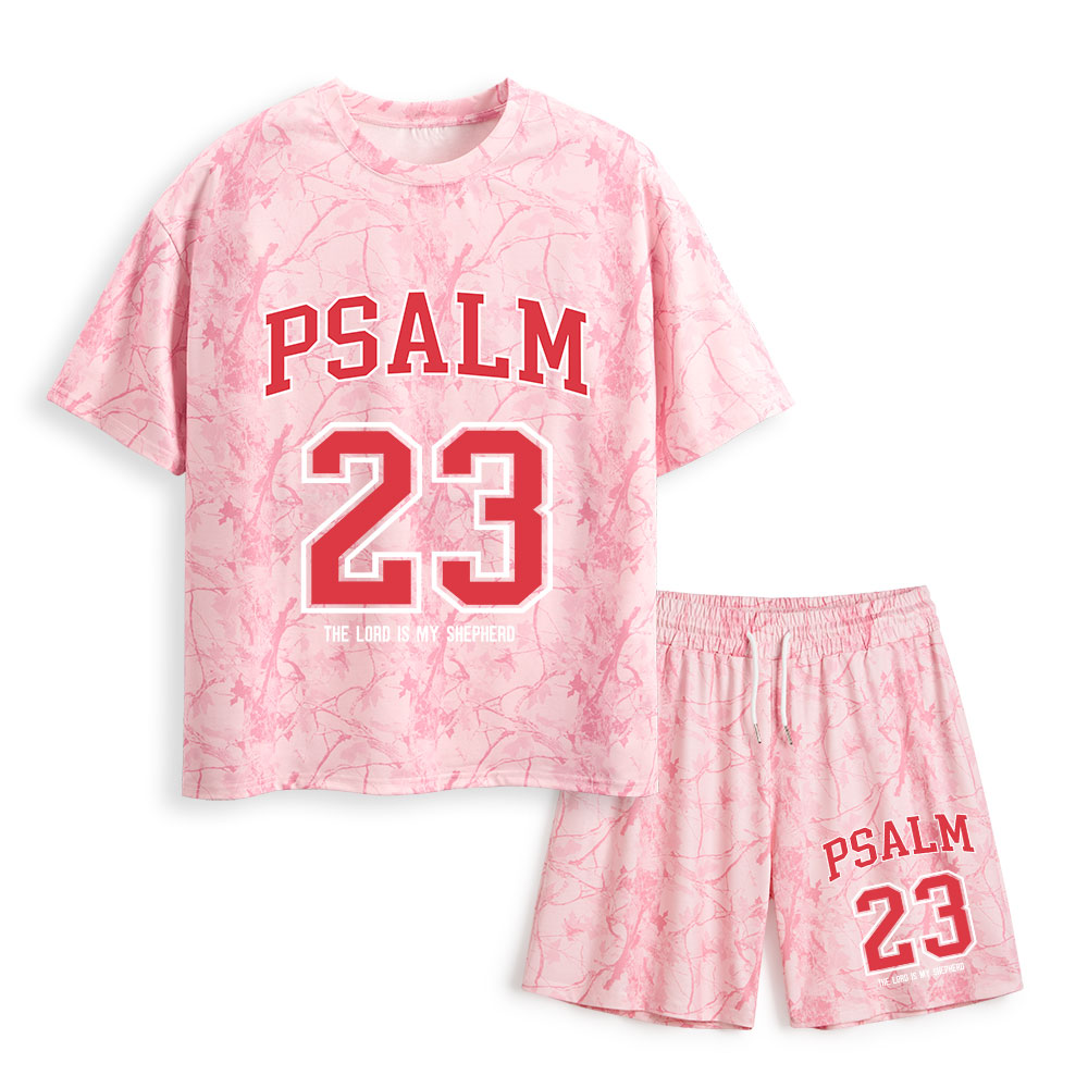 Psalm 23 Christian Camo T-Shirt & Shorts