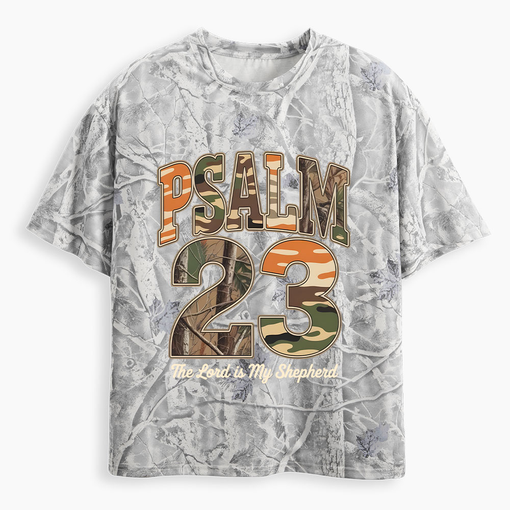 Psalm 23 Christian Camo T-Shirt