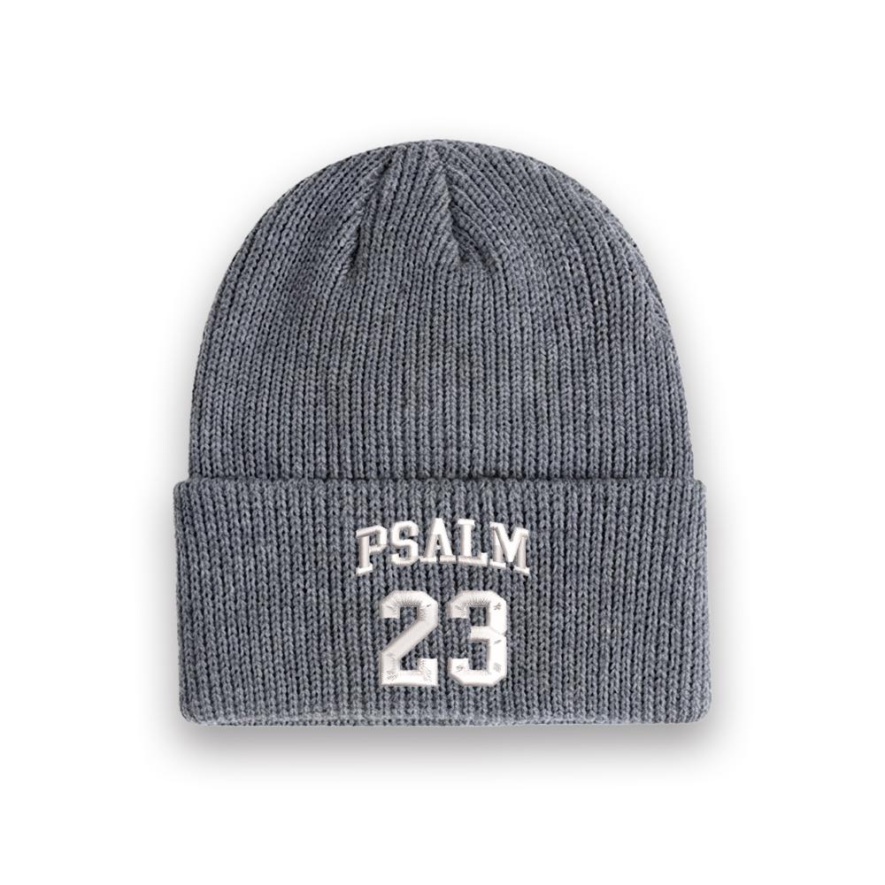 Psalm 23 Christian Embroidered Knit Beanie