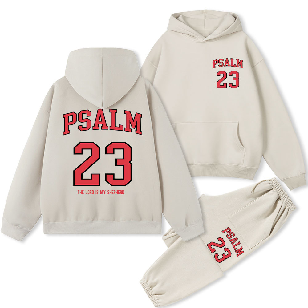 Psalm 23 Christian Fleece Hoodie Set