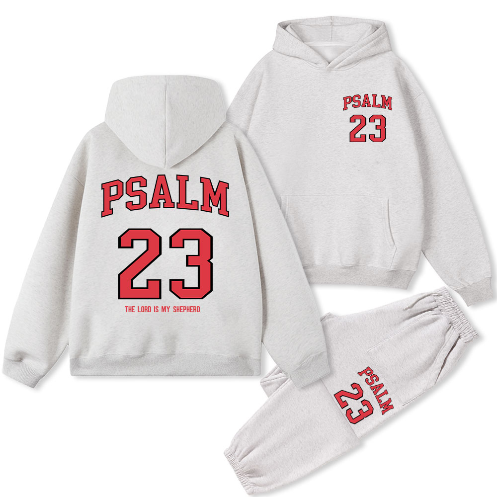 Psalm 23 Christian Fleece Hoodie Set