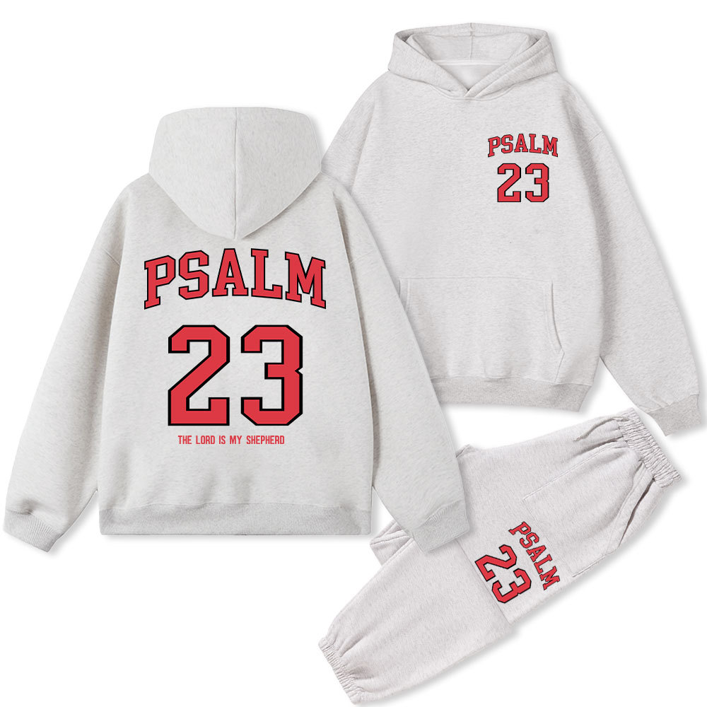 Psalm 23 Christian Fleece Hoodie Set