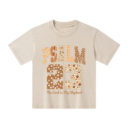 Psalm 23 Christian Kid Washed T-Shirt