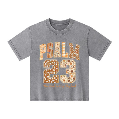 Psalm 23 Christian Kid Washed T-Shirt