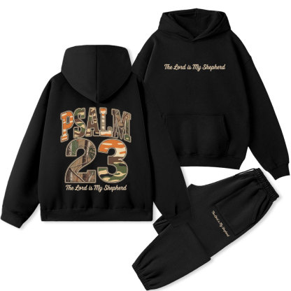 Psalm 23 Christian Premium Fleece Hoodie Set
