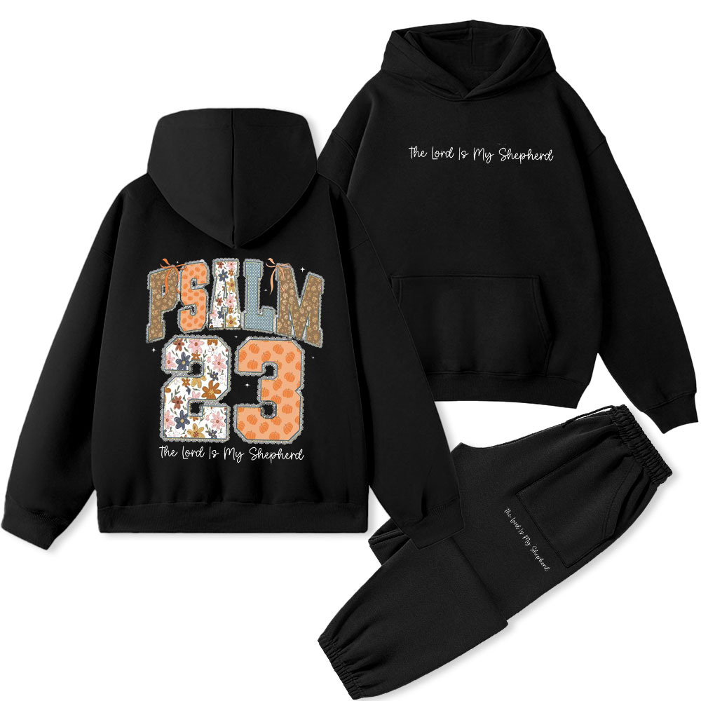 Psalm 23 Christian Premium Fleece Hoodie Set