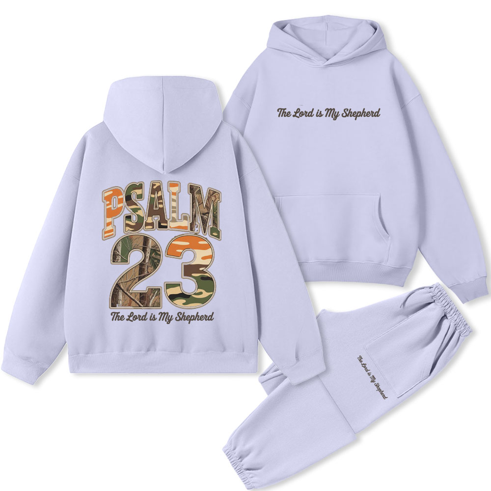 Psalm 23 Christian Premium Fleece Hoodie Set