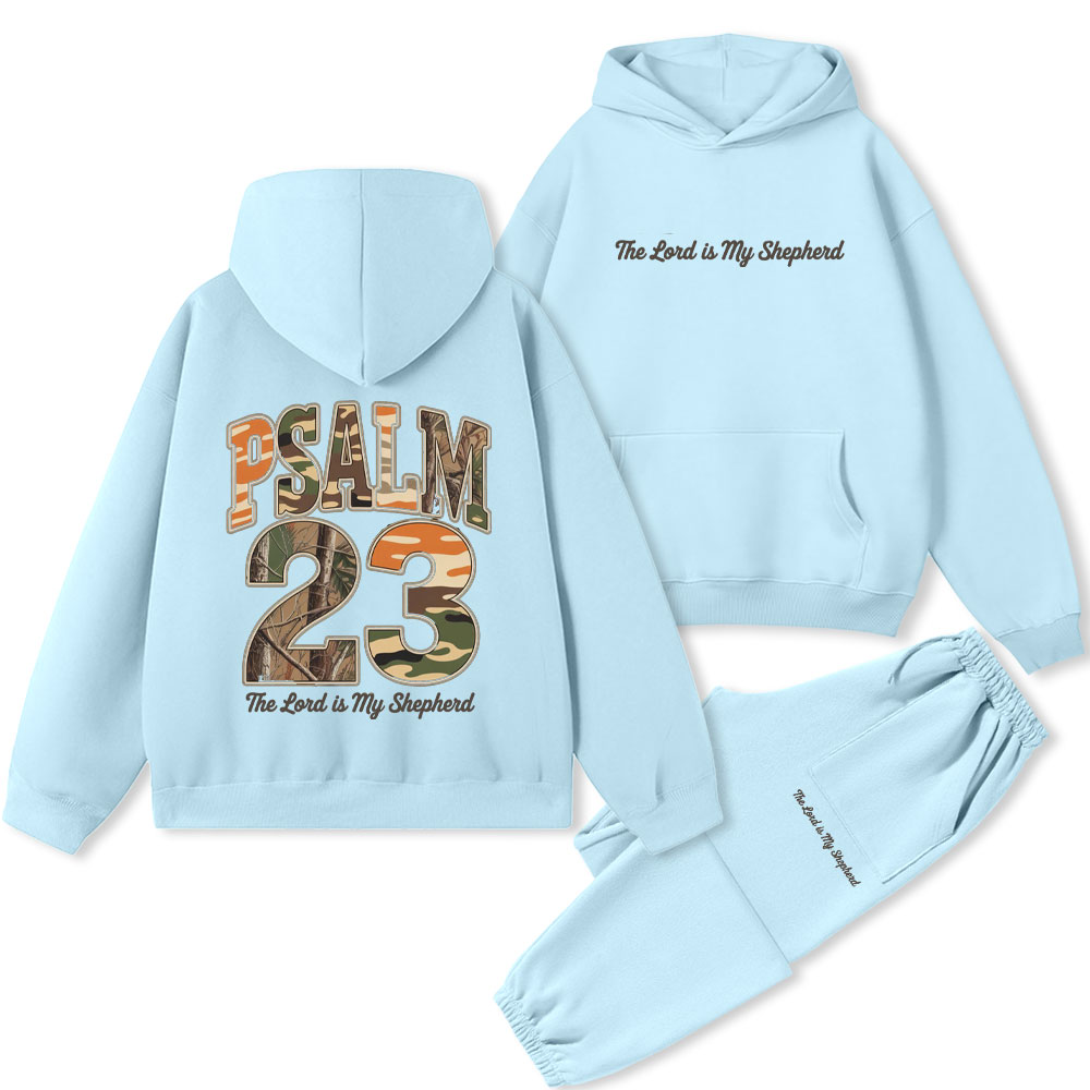 Psalm 23 Christian Premium Fleece Hoodie Set