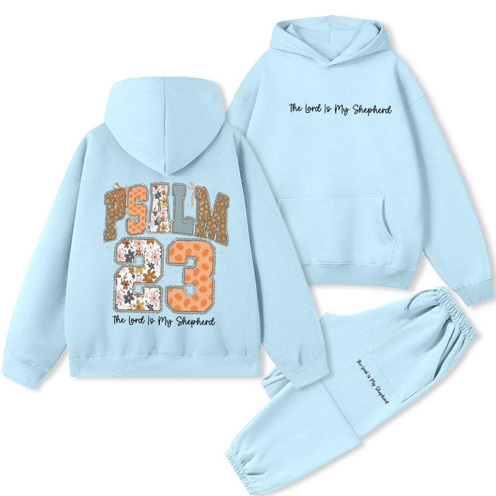 Psalm 23 Christian Premium Fleece Hoodie Set