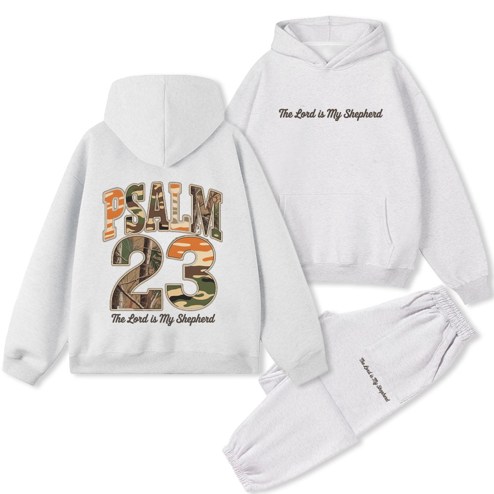 Psalm 23 Christian Premium Fleece Hoodie Set