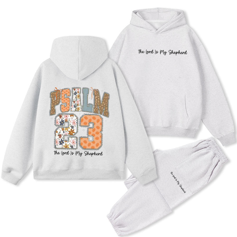 Psalm 23 Christian Premium Fleece Hoodie Set