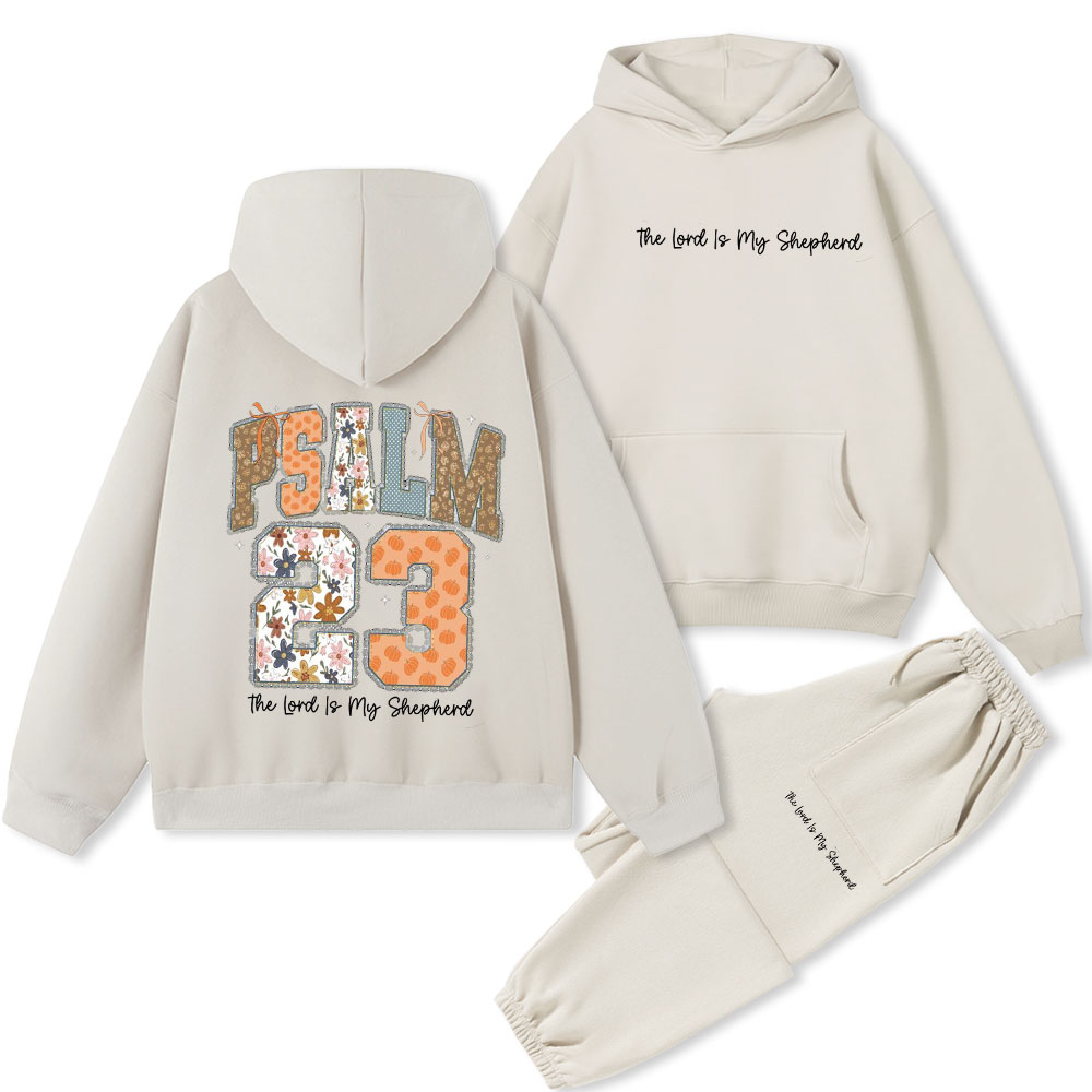 Psalm 23 Christian Premium Fleece Hoodie Set