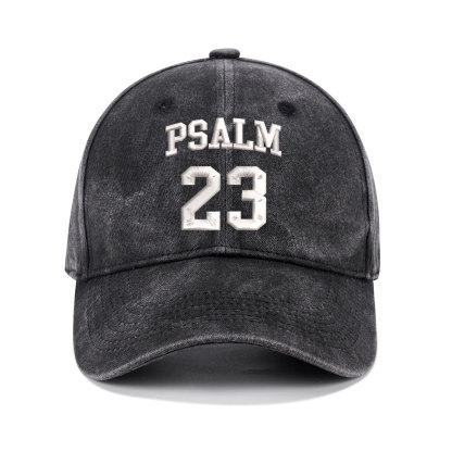 Psalm 23 Christian Washed Hat