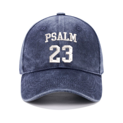 Psalm 23 Christian Washed Hat