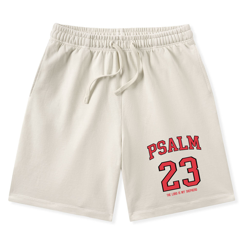 Psalm 23 Christian Washed Shorts