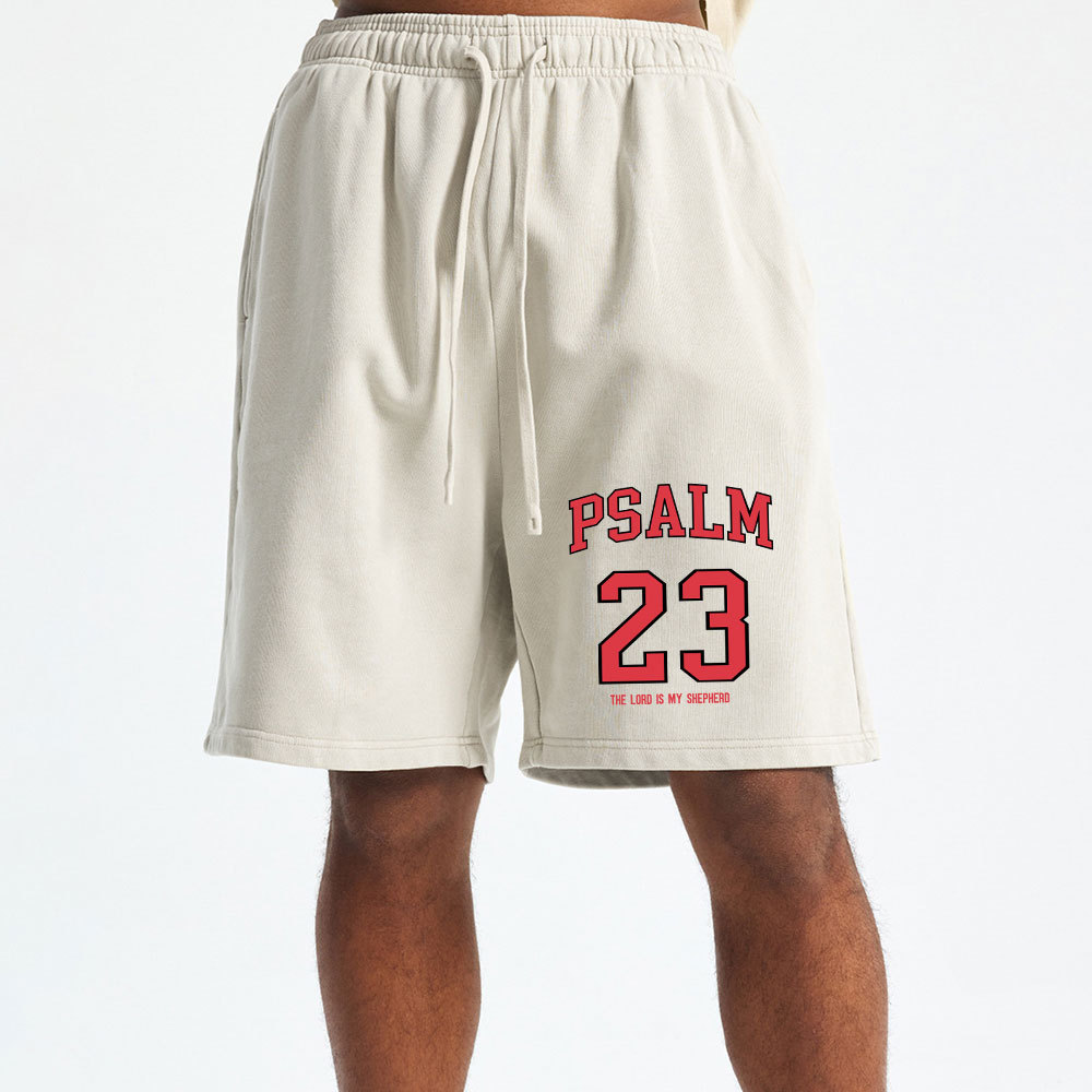 Psalm 23 Christian Washed Shorts