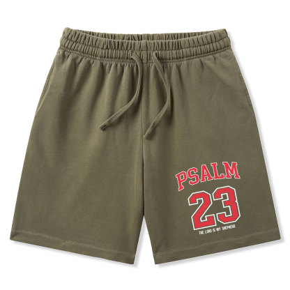 Psalm 23 Christian Washed Shorts