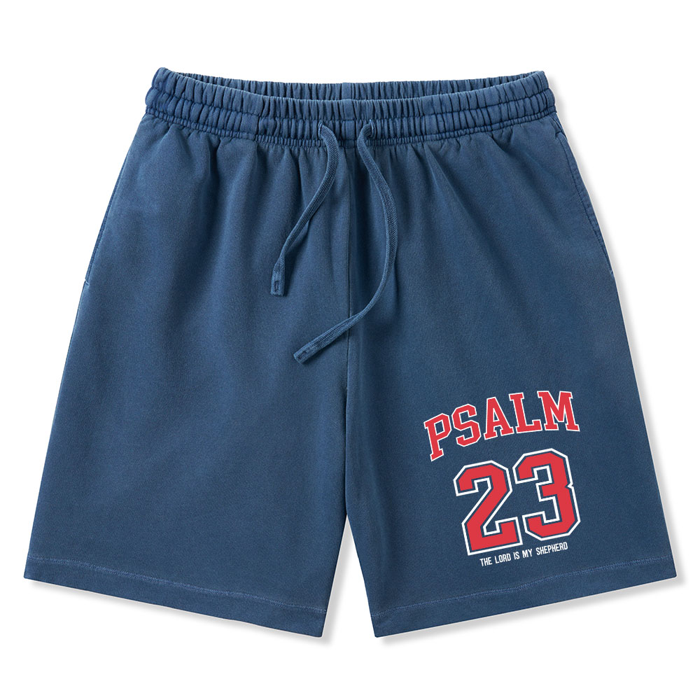 Psalm 23 Christian Washed Shorts