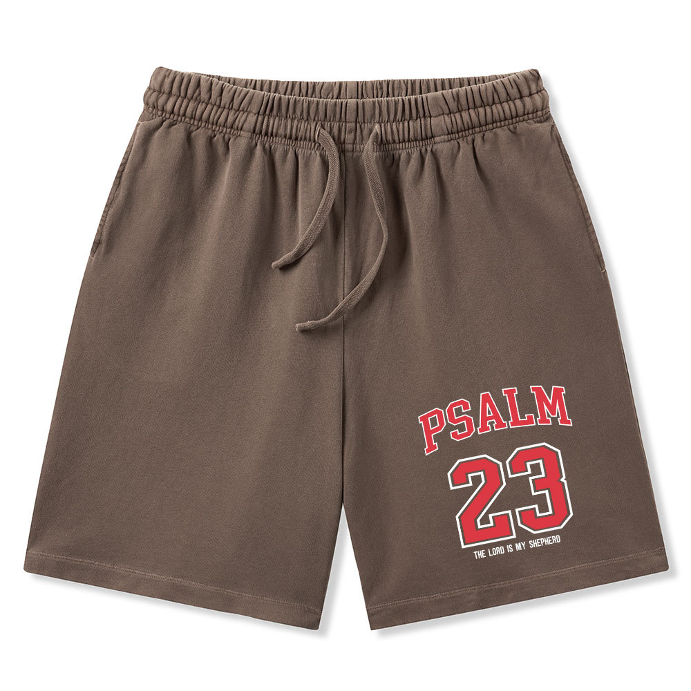 Psalm 23 Christian Washed Shorts