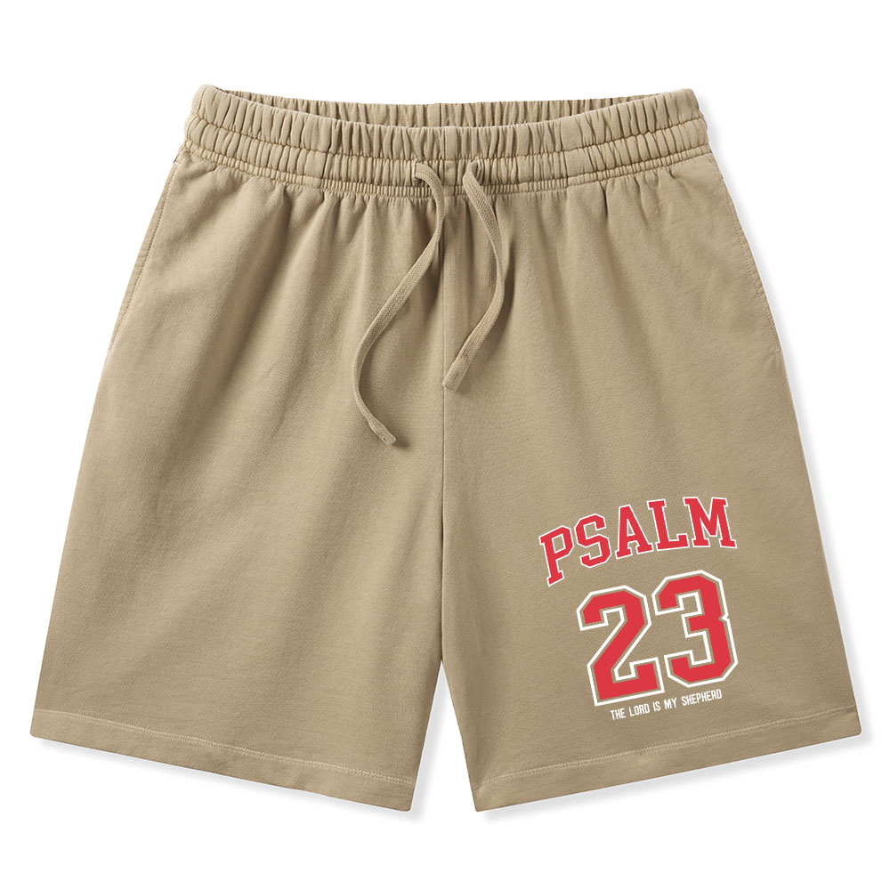 Psalm 23 Christian Washed Shorts