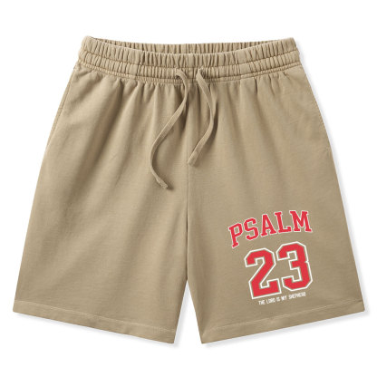 Psalm 23 Christian Washed Shorts