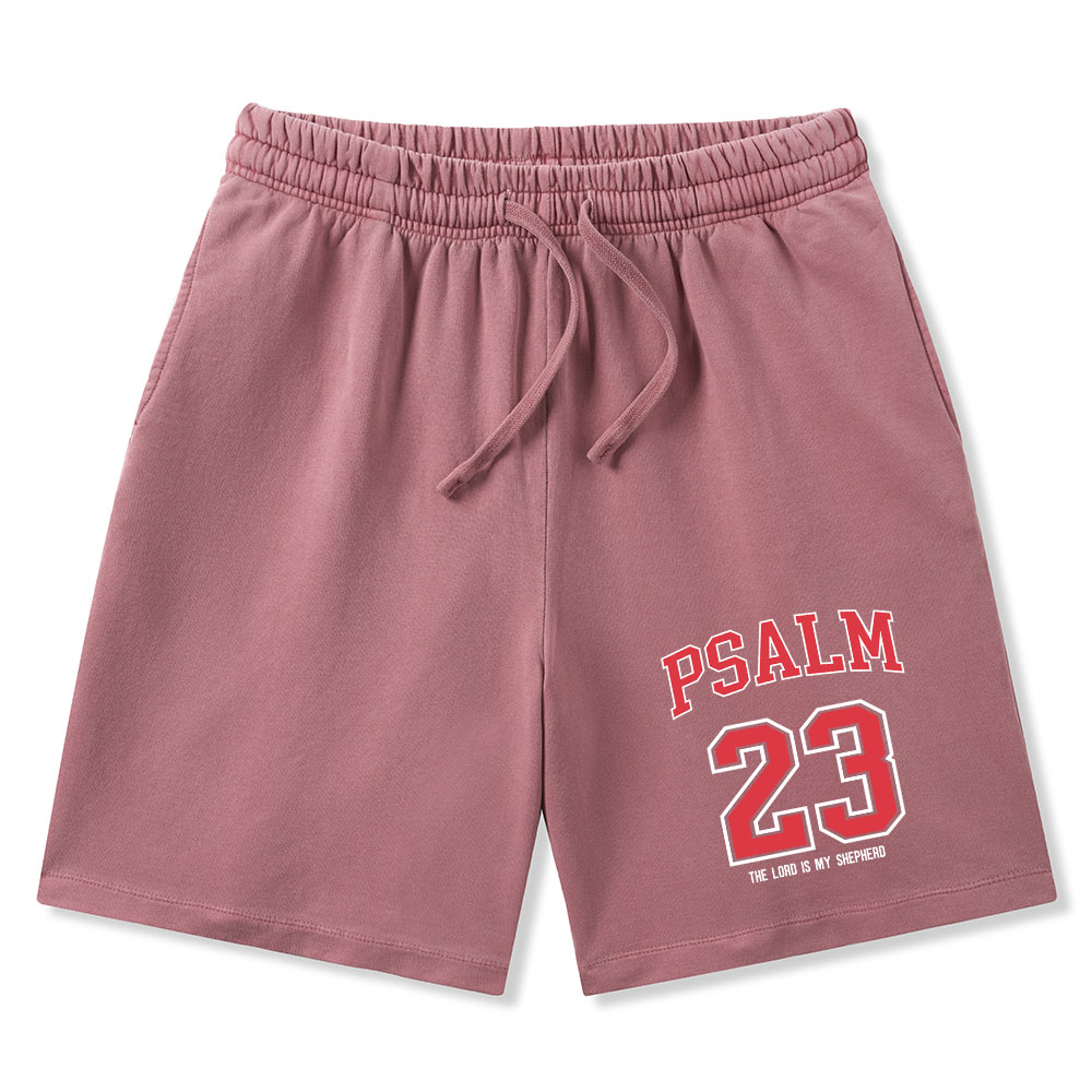 Psalm 23 Christian Washed Shorts
