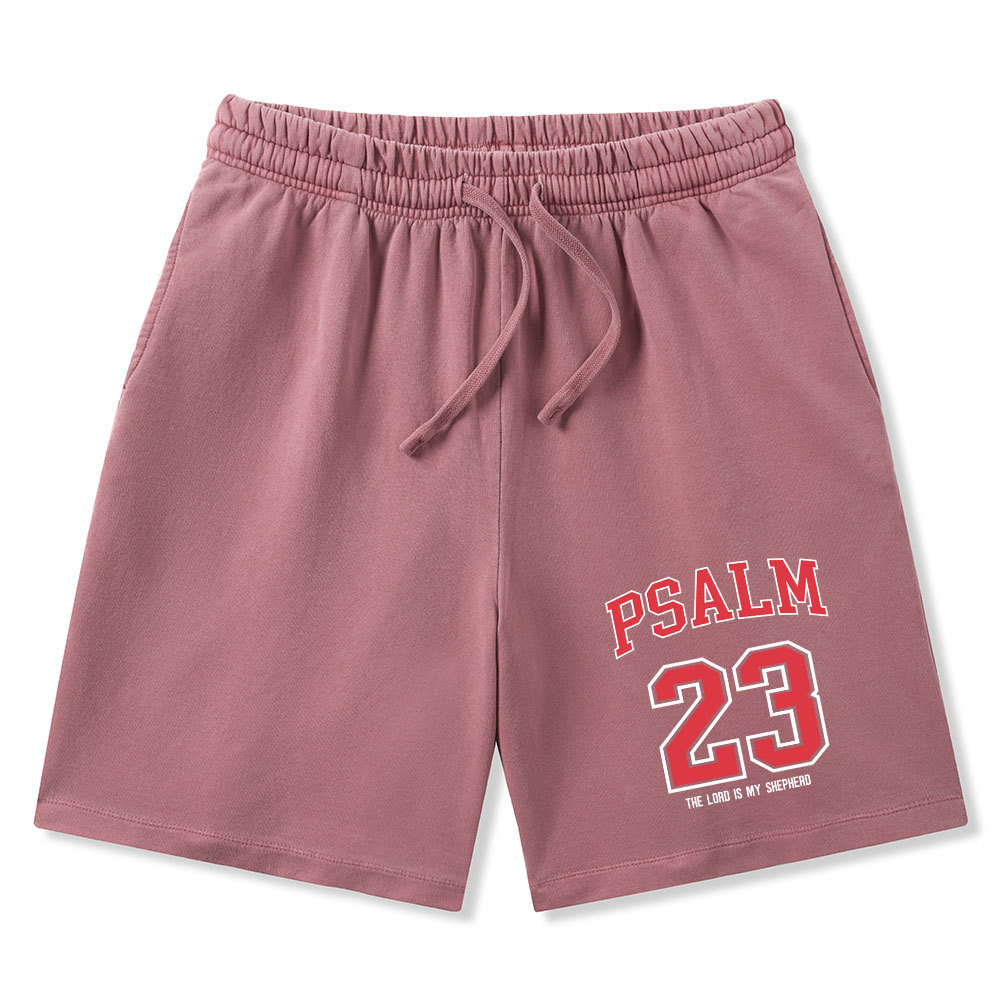 Psalm 23 Christian Washed Shorts