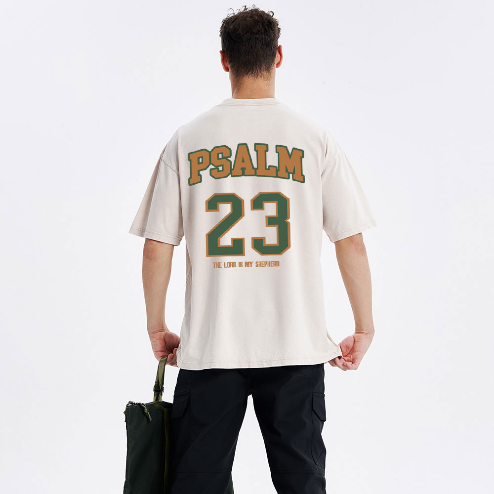 Psalm 23 Christian Washed T-Shirt
