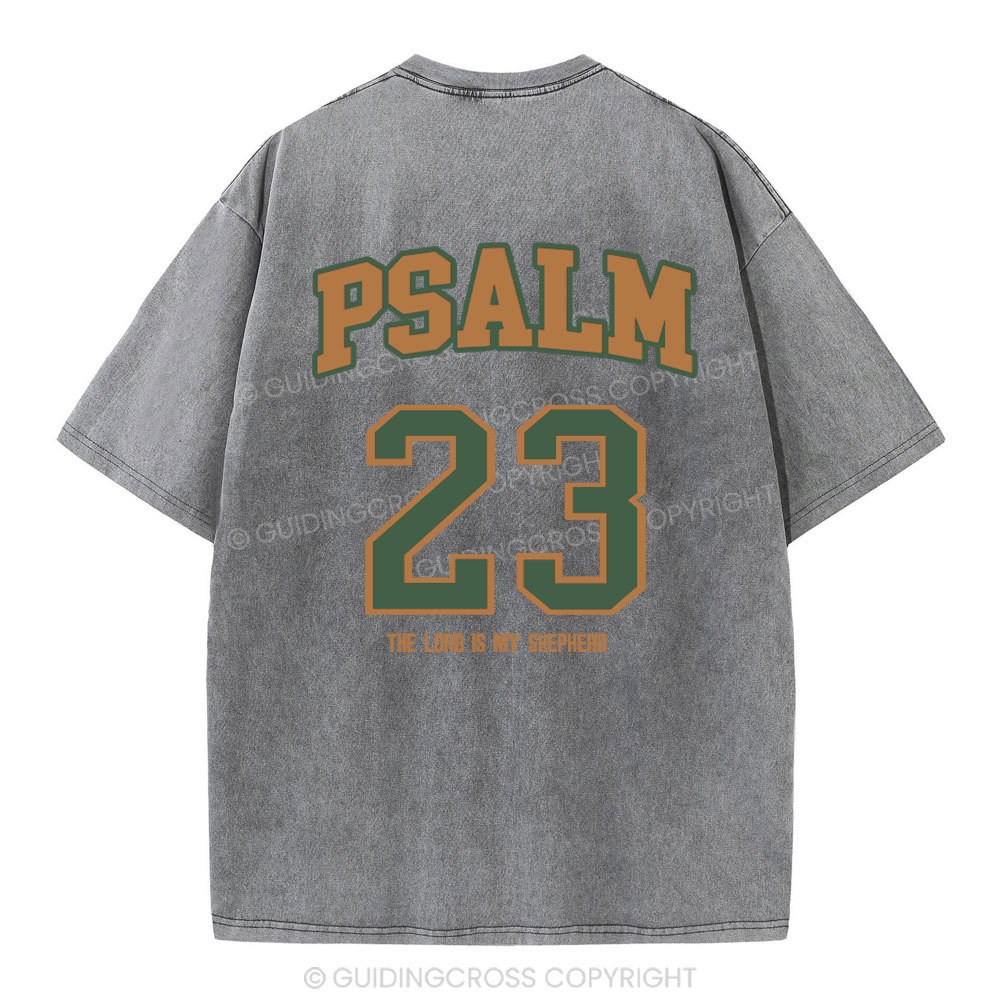 Psalm 23 Christian Washed T-Shirt