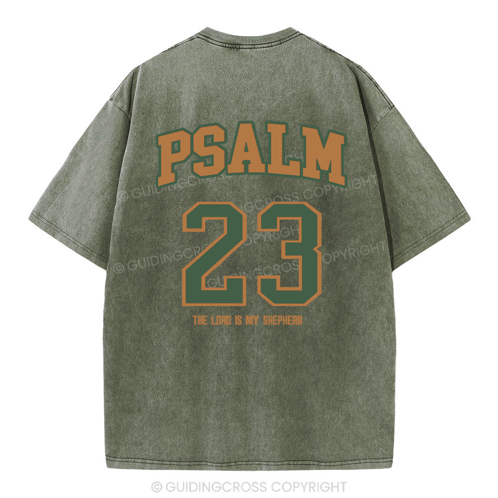 Psalm 23 Christian Washed T-Shirt