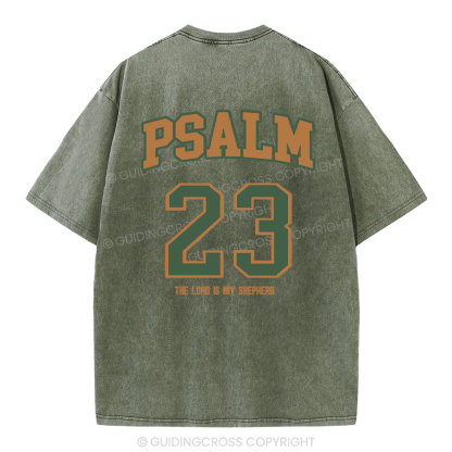 Psalm 23 Christian Washed T-Shirt