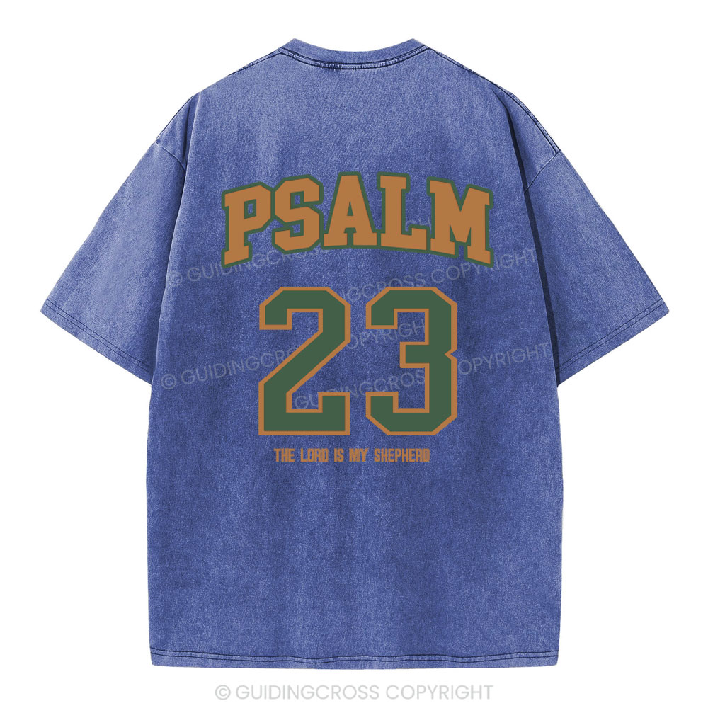 Psalm 23 Christian Washed T-Shirt
