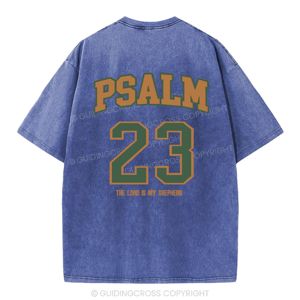 Psalm 23 Christian Washed T-Shirt