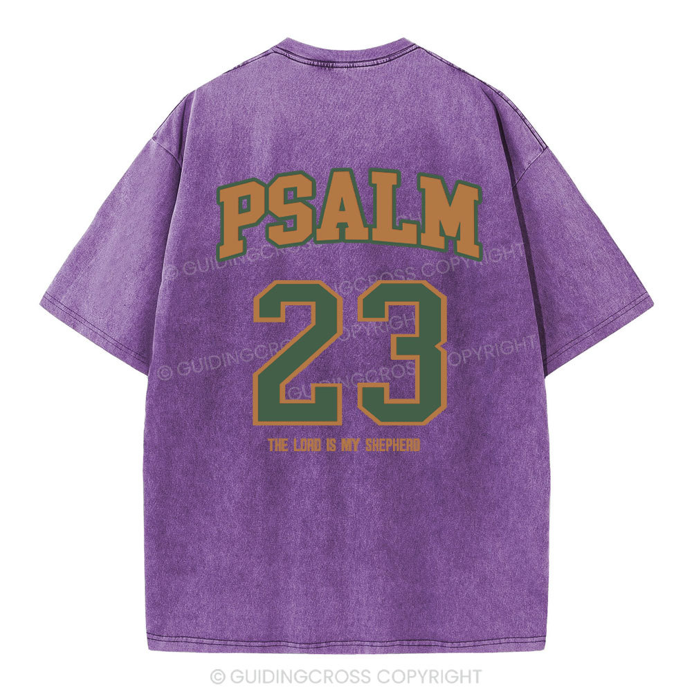 Psalm 23 Christian Washed T-Shirt