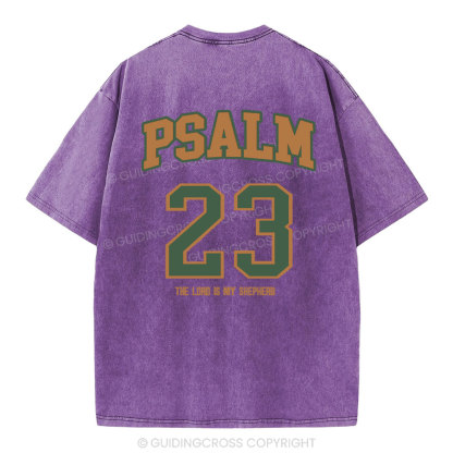 Psalm 23 Christian Washed T-Shirt