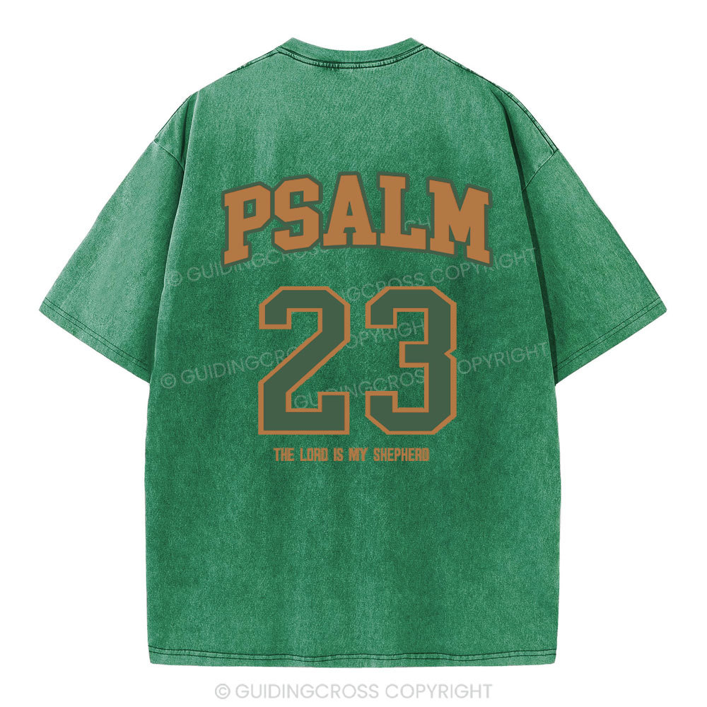 Psalm 23 Christian Washed T-Shirt