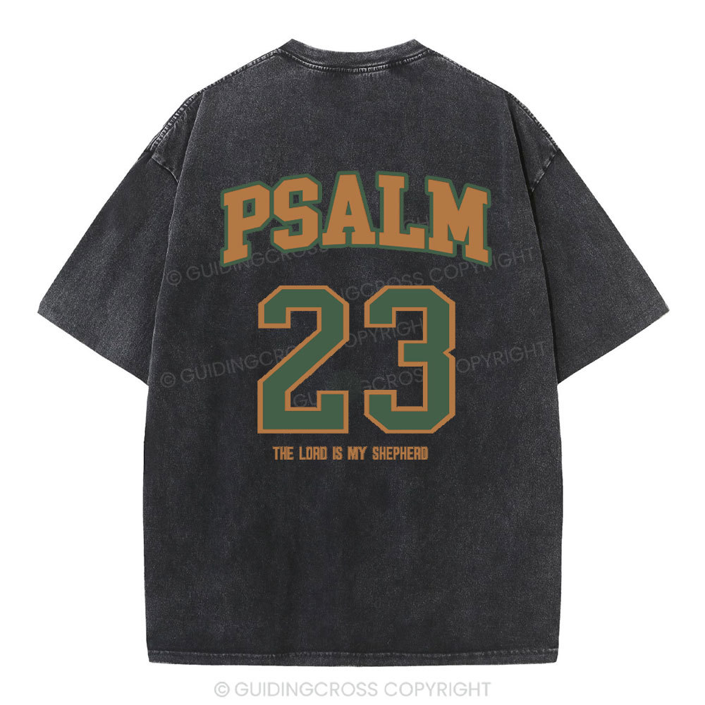 Psalm 23 Christian Washed T-Shirt